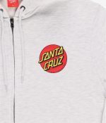 SANTA CRUZ CLASSIC DOT ZIP HOOD SCA-HDZ-0322 ATHLETIC HEATHER - Image 3