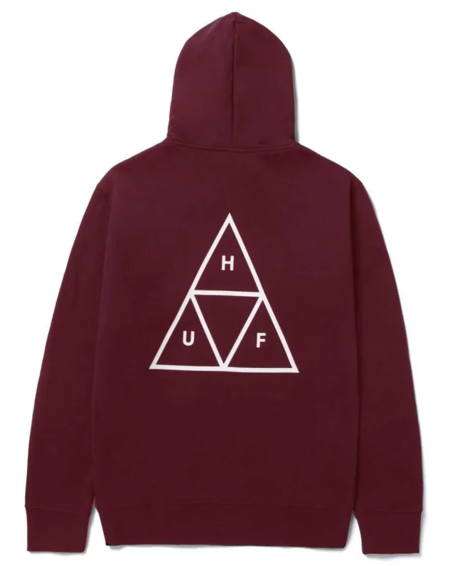 HUF TRIPLE TRIANGLE PULLOVER HOODIE PF00100 BLOODSTONE - HUF