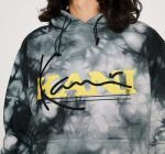 KARL KANI RETRO TIE DYE HOODIE KM213-028-1 WHITE/ DARK GREY - Image 2