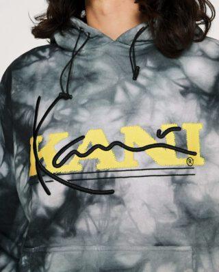 KARL KANI RETRO TIE DYE HOODIE KM213-028-1 WHITE/ DARK GREY - KARL KANI