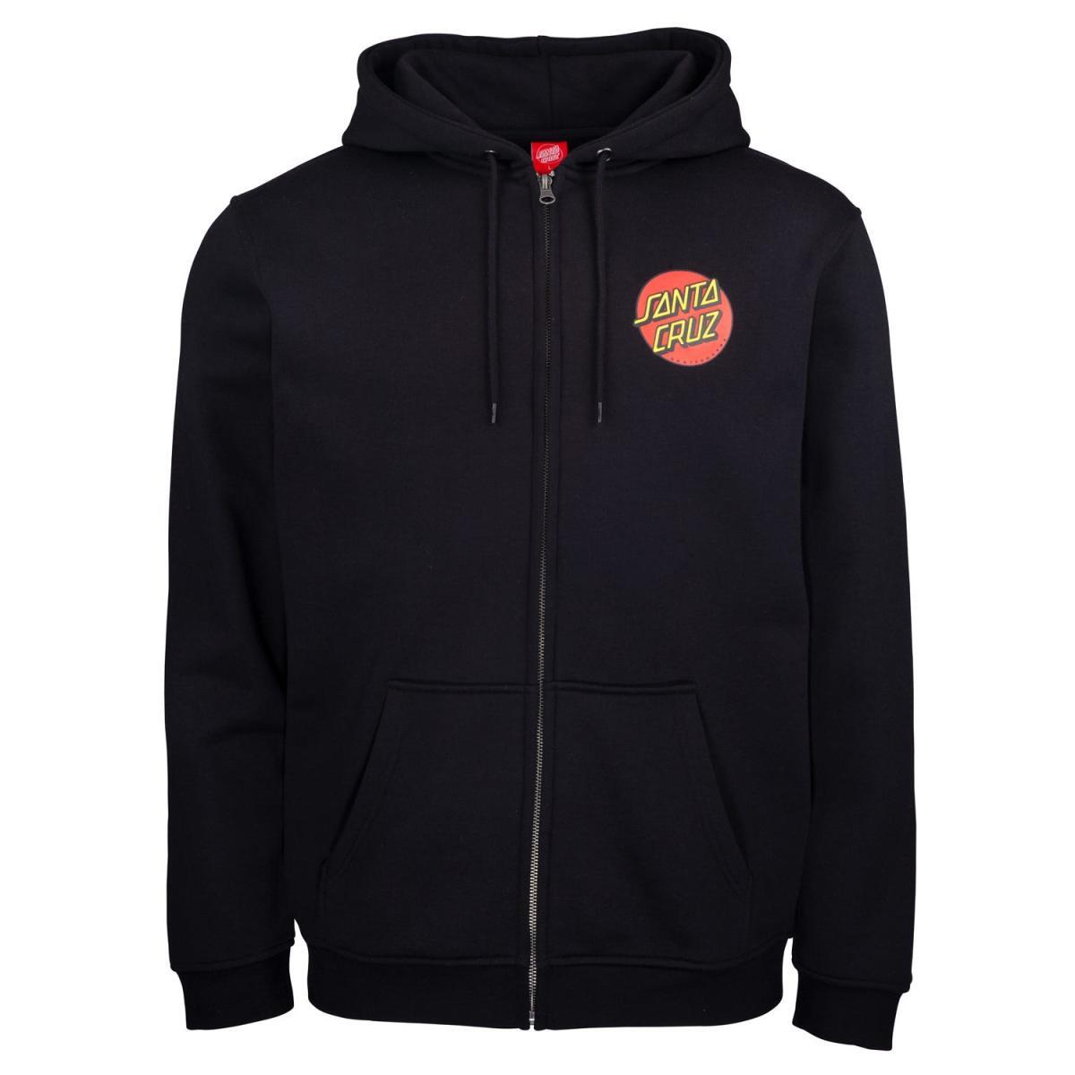b2c-scahdz-0026_4 (1) SANTA CRUZ CLASSIC DOT ZIP HOOD SCA-HDZ-0335 BLACK - Image 1