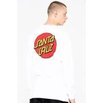 SANTA CRUZ CLASSIC DOT CHEST L/S T-SHIRT SCA-LTE-1126 WHITE - Image 4