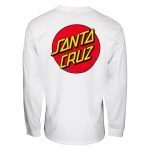 SANTA CRUZ CLASSIC DOT CHEST L/S T-SHIRT SCA-LTE-1126 WHITE - Image 2