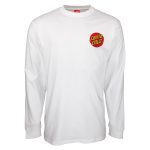 SANTA CRUZ CLASSIC DOT CHEST L/S T-SHIRT SCA-LTE-1126 WHITE