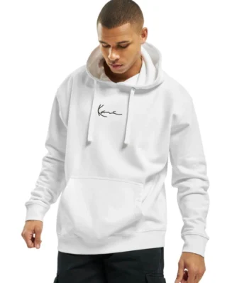  KARL KANI SMALL SIGNATURE HOODIE WHITE KKMQ12005WHT