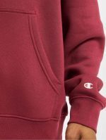CHAMPION LEGACY SCRIPT LOGO PRINT COTTON TERRY HOODIE 2214743 CHA VS516 BURGUNDY RED - Image 3