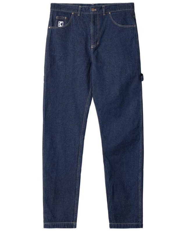 KARL KANI RETRO RINSED DENIM PANTS KU213-008-1 DARK BLUE - KARL KANI