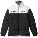 KARL KANI RETRO REVERSIBLE BLOCK PUFFER JACKET BLACK