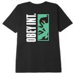 OBEY VERTICAL ICON CLASSIC T-SHIRT BLACK - Image 2