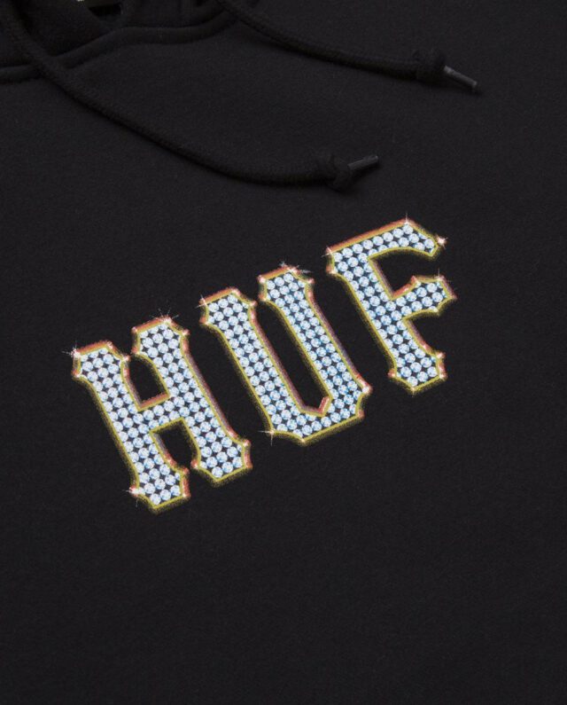 HUF VVS PULLOVER HOODIE BLACK - HUF