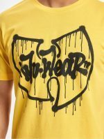 WU WEAR DRIPPING LOGO TEE WU054 YELLOW - Image 2