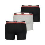 LEVI'S SPRTSWR LOGO BOXER BRIEF 3 PACK 100002870 004 37149-0544 BLACK/GREY MELANGE - Image 2