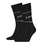 LEVIS SHORT CUT LOGO SPORT SOCKS 2-PACK BLACK 37157-0666