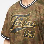 FUBU VARSITY CAMO MESH TEE OLIVE/BLACK/ORANGE - Image 2