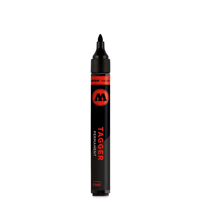 211021_tagger-4mm_round_01_1 MOLOTOW TAGGER MARKER 1-4 MM ROUND BLACK - Image 1