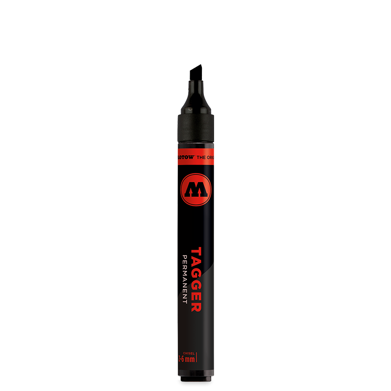 MOLOTOW TAGGER MARKER 2-6 MM CHISEL BLACK - Image 1