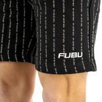FUBU CORPORATE PINSTRIPE BASKETBALL SHORTS BLACK - Image 2