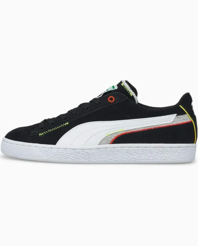 PUMA SUEDE DISPLACED BLACK-PWHITE-HARBOR MIST