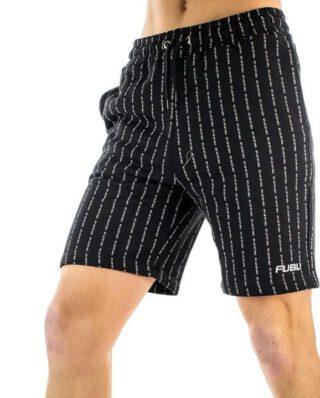 FUBU CORPORATE PINSTRIPE BASKETBALL SHORTS BLACK