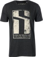MR. SERIOUS ERODED LOGO T-SHIRT GREY