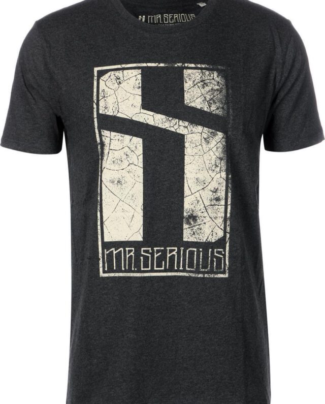 MR. SERIOUS ERODED LOGO T-SHIRT GREY