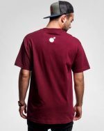 THE HUNDREDS FOREVER SLANT LOGO T-SHIRT BURGUNDY - Image 2