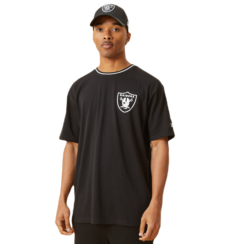 New Era Las Vegas Raiders Distressed Logo Jersey, Black