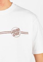SANTA CRUZ OPUS DOT STRIPE TEE WHITE SEPIA - Image 3