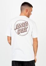 SANTA CRUZ OPUS DOT STRIPE TEE WHITE SEPIA - Image 2