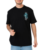 SANTA CRUZ SPLIT STRIP HAND T-SHIRT BLACK