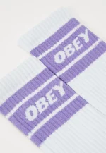 OBEY COOPER II SOCKS 100260093 WHITE / LAVENDER SILK - Image 2