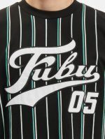 FUBU VARSITY MULTICOLOR PINSTRIPE TEE BLACK/MINT/TURQUOISE - Image 2