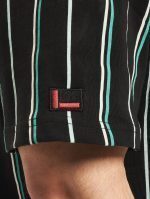 FUBU VARSITY MULTICOLOR PINSTRIPE TEE BLACK/MINT/TURQUOISE - Image 3