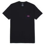 HUF HAZE SCRIPT POCKET T-SHIRT BLACK