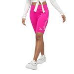 KARL KANI WOMAN SIGNATURE RIB CYCLING SHORTS PINK