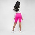 KARL KANI WOMAN SIGNATURE RIB CYCLING SHORTS PINK - Image 3