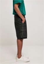 URBAN CLASSICS ORGANIC DENIM CARGO SHORTS BLACK WASHED - Image 4