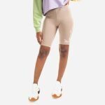 KARL KANI WOMAN SIGNATURE RIB CYCLING SHORTS TAUPE