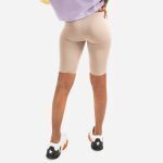 KARL KANI WOMAN SIGNATURE RIB CYCLING SHORTS TAUPE - Image 3