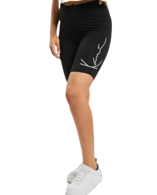 KARL KANI WOMAN SIGNATURE CYCLING SHORTS BLACK KKWQ22003 - KARL KANI