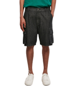 URBAN CLASSICS ORGANIC DENIM CARGO SHORTS BLACK WASHED