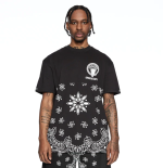 CROOKS AND CASTLES BANDANA CORE 2AC7004 TEE BLACK