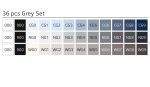STYLEFILE MARKER BRUSH 36 PCS SET GREY - Image 4