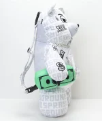 SPRAYGROUND SPLIT MEAN & CLEAN (THE CHECK) BEAR BACKPACK WHITE/LIGHT GREY B4079 - Image 4