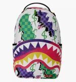 SPRAYGROUND WTF WHITE BACKPACK B4682 BACKPACK 18" x 6" x 11.5"