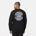 VANS CIRCLE CHECKER PULLOVER CREW BLACK VN0A7S8ABLK1 - Image 3