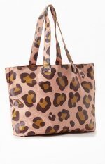 OBEY LEOPARD TOTE BAG PINK CLAY MULTI - Image 5
