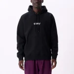 OBEY LOWERCASE PULLOVER HOOD BLACK - Image 3
