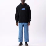 OBEY SCRIBBLES EXTRA HEAVY PULLOVER HOOD BLACK - Image 4