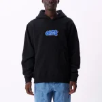 OBEY SCRIBBLES EXTRA HEAVY PULLOVER HOOD BLACK - Image 2